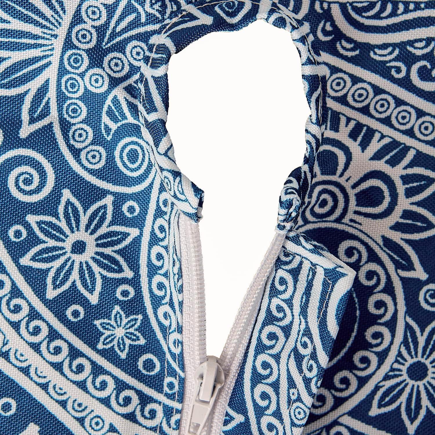 imageDII Paisley Outdoor Tabletop Collection Water Resistant Tablecloth 60 x 84 Blue120 x 60 Rectangular