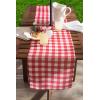 imageDII 100 Polyester Spill proof and Waterproof Machine Washable Tablecloth for Outdoor Use 60x84quot Red Check Seats 6 to 8 People14x72 Runner