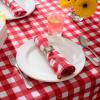 imageDII 100 Polyester Spill proof and Waterproof Machine Washable Tablecloth for Outdoor Use 60x84quot Red Check Seats 6 to 8 People60 Round