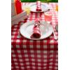 imageDII 100 Polyester Spill proof and Waterproof Machine Washable Tablecloth for Outdoor Use 60x84quot Red Check Seats 6 to 8 People60 Round