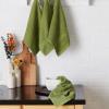 imageDII Basic Terry Collection Waffle Dishtowel Set 15x26 Solid Honey Gold 4 PieceSolid Antique Green