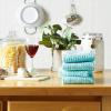 imageDII Basic Terry Collection Waffle Dishtowel Set 15x26 Solid Honey Gold 4 PieceSolid Aqua