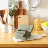 imageDII Basic Terry Collection Waffle Dishtowel Set 15x26 Solid Honey Gold 4 PieceSolid Artichoke