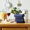 imageDII Basic Terry Collection Waffle Dishtowel Set 15x26 Solid Honey Gold 4 PieceSolid Blue
