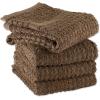 imageDII Basic Terry Collection Waffle Dishtowel Set 15x26 Solid Honey Gold 4 PieceSolid Brown
