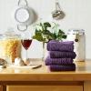 imageDII Basic Terry Collection Waffle Dishtowel Set 15x26 Solid Honey Gold 4 PieceSolid Eggplant