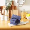 imageDII Basic Terry Collection Waffle Dishtowel Set 15x26 Solid Honey Gold 4 PieceSolid French Blue