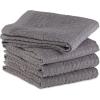 imageDII Basic Terry Collection Waffle Dishtowel Set 15x26 Solid Honey Gold 4 PieceSolid Gray