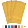 imageDII Basic Terry Collection Waffle Dishtowel Set 15x26 Solid Honey Gold 4 PieceSolid Mustard
