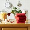 imageDII Basic Terry Collection Waffle Dishtowel Set 15x26 Solid Honey Gold 4 PieceSolid Red