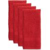 imageDII Basic Terry Collection Waffle Dishtowel Set 15x26 Solid Honey Gold 4 PieceSolid Red
