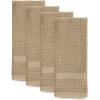 imageDII Basic Terry Collection Waffle Dishtowel Set 15x26 Solid Honey Gold 4 PieceSolid Stone
