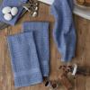 imageDII Basic Terry Collection Waffle Dishtowel Set 15x26 Solid Honey Gold 4 PieceSolid Stonewash Blue