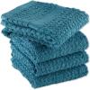 imageDII Basic Terry Collection Waffle Dishtowel Set 15x26 Solid Honey Gold 4 PieceSolid Storm Blue