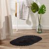 imageDII Crochet Collection Reversible Bath Mat Round 275quot Diameter Honey GoldBlack