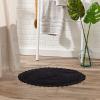 imageDII Crochet Collection Reversible Bath Mat Round 275quot Diameter Honey GoldBlack