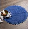 imageDII Crochet Collection Reversible Bath Mat Round 275quot Diameter Honey GoldBlueberry