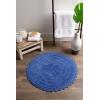 imageDII Crochet Collection Reversible Bath Mat Round 275quot Diameter Honey GoldBlueberry