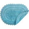 imageDII Crochet Collection Reversible Bath Mat Round 275quot Diameter Honey GoldCameo Blue