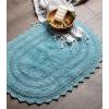 imageDII Crochet Collection Reversible Bath Mat Round 275quot Diameter Honey GoldCameo Blue