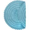 imageDII Crochet Collection Reversible Bath Mat Round 275quot Diameter Honey GoldCameo Blue