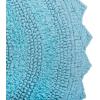 imageDII Crochet Collection Reversible Bath Mat Round 275quot Diameter Honey GoldCameo Blue