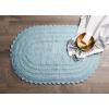 imageDII Crochet Collection Reversible Bath Mat Round 275quot Diameter Honey GoldCameo Blue