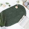 imageDII Crochet Collection Reversible Bath Mat Round 275quot Diameter Honey GoldDark Green
