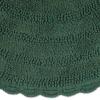 imageDII Crochet Collection Reversible Bath Mat Round 275quot Diameter Honey GoldDark Green