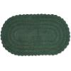 imageDII Crochet Collection Reversible Bath Mat Round 275quot Diameter Honey GoldDark Green