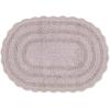 imageDII Crochet Collection Reversible Bath Mat Round 275quot Diameter Honey GoldDusty Lilac