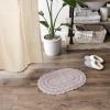 imageDII Crochet Collection Reversible Bath Mat Round 275quot Diameter Honey GoldDusty Lilac