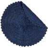 imageDII Crochet Collection Reversible Bath Mat Round 275quot Diameter Honey GoldFrench Blue