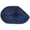 imageDII Crochet Collection Reversible Bath Mat Round 275quot Diameter Honey GoldFrench Blue