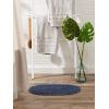 imageDII Crochet Collection Reversible Bath Mat Round 275quot Diameter Honey GoldFrench Blue
