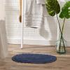 imageDII Crochet Collection Reversible Bath Mat Round 275quot Diameter Honey GoldFrench Blue
