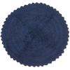 imageDII Crochet Collection Reversible Bath Mat Round 275quot Diameter Honey GoldFrench Blue