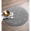 imageDII Crochet Collection Reversible Bath Mat Round 275quot Diameter Honey GoldGrey