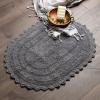 imageDII Crochet Collection Reversible Bath Mat Round 275quot Diameter Honey GoldGrey