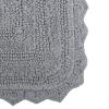 imageDII Crochet Collection Reversible Bath Mat Round 275quot Diameter Honey GoldGrey