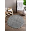 imageDII Crochet Collection Reversible Bath Mat Round 275quot Diameter Honey GoldGrey
