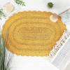 imageDII Crochet Collection Reversible Bath Mat Round 275quot Diameter Honey GoldHoney Gold