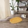 imageDII Crochet Collection Reversible Bath Mat Round 275quot Diameter Honey GoldHoney Gold