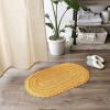 imageDII Crochet Collection Reversible Bath Mat Round 275quot Diameter Honey GoldHoney Gold