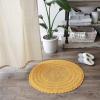 imageDII Crochet Collection Reversible Bath Mat Round 275quot Diameter Honey GoldHoney Gold