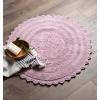 imageDII Crochet Collection Reversible Bath Mat Round 275quot Diameter Honey GoldMauve