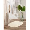 imageDII Crochet Collection Reversible Bath Mat Round 275quot Diameter Honey GoldOff White