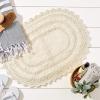 imageDII Crochet Collection Reversible Bath Mat Round 275quot Diameter Honey GoldOff White