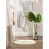 imageDII Crochet Collection Reversible Bath Mat Round 275quot Diameter Honey GoldOffwhite