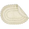 imageDII Crochet Collection Reversible Bath Mat Round 275quot Diameter Honey GoldOffwhite